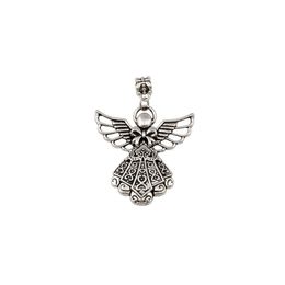 30Pcs Antique Silver Alloy Guardian Angel Charms Pendants For Jewelry Making Bracelet Necklace DIY Accessories 52.5 x 39 mm