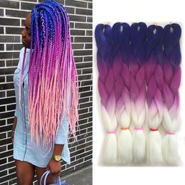 Wholesale Price Ombre Synthetic Kanekalon Braiding Hair For Crochet Braids False Hair Extensions Best Quality High Temperature Fibre Crochet