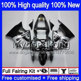 Body For KAWASAKI ZX 600 CC 6 R ZX636 ZX-6R 2000 2001 2002 Black flames 212MY.140 ZX 636 600CC ZX 6R ZX-636 ZX600 ZX6R 00 01 02 Fairings