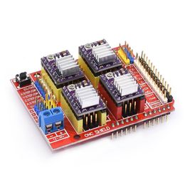 Freeshipping 4 x DRV8825 Stepper Motor Driver With Heatsink + CNC Expansion Board + U R/3 Board USB Cable Kits for 3D Printer