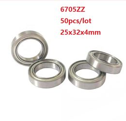 50pcs/lot Free shipping 6705ZZ 6705 ZZ 6705Z Metal Cover Deep Groove Ball Bearing 25x32x4mm Thin Wall Roller Bearings 25*32*4mm