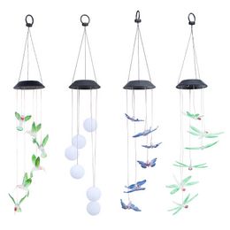 Droplight Mix And Match Welcome Solar Wind Chime Light Hummingbird Solar Gift Light Colour LED Garden Hanging Light EEA393