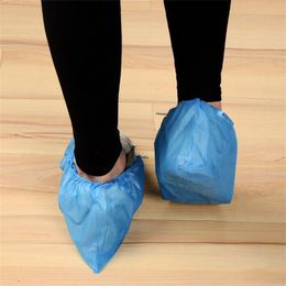 In Stock Dust Free Workshop Shoe Covers Disposable Thick Cpe Antiskid Stretchy Boots Sleeves Safety Overshoes 100pcs/Lot 10 8ld E19