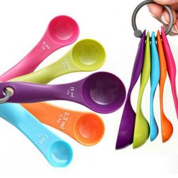 Fashion 5 Pcs Colourful Hot Charming Measuring Spoons Set Kitchen Tools Utensils Cream Cooking Baking Measuring Tools SN2690