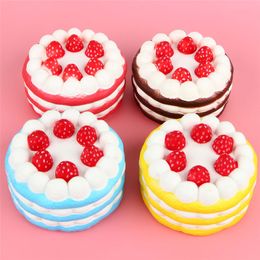 Squishy Cake Strawberry Perfume Cream Pink Yellow Red Coffee Blue Fidget Toy Jumbo Decor Slow Rising Squishies Free Shipping