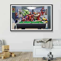 Superheros 4 Marvel Dc Comics Hot Movie Oil Painting On Canvas Modern Art Home Decor Canvas Painting Wall Pictures For Living Room 191002