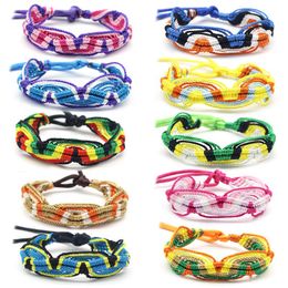 halloween food gifts Canada - Kimter Friendship Bracelet Handmade Braided Rope Wristband Bohemian Nepal Colorful Weave Bracelets Bangle Women Jewelry N48Y F