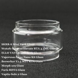 Fat Bulb Bubble Glass Tube for SKRR-S Mini Serpent Elevate ELLO VATE Luxe Nano Berserker V1.5 MTL RTA Morph 219 Faris RDTA TFV16 Solo 2