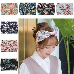 Shipping Bohemian Elastic Bandage Headbands Knotted Cross Head Wrap Yoga Travel Hair Band for Women Hair Accessories 17 Styles