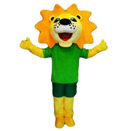 2019 Discount factory sale lion mascot costume carnival party Fancy plush walking yellow lion mascot adult size