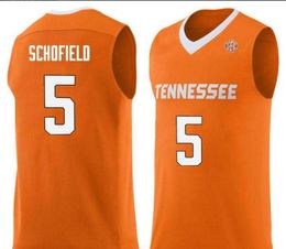 Custom Xxs-6xl Vintage Men Tennessee Vols Admiral Schofield #5 College Real Embroidery J Size S-4xl or Custom Any Name or Number