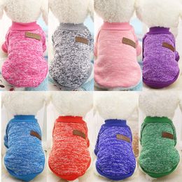 Dog Clothes Winter Warm Pet Dog Sweatshirt Hoodies Puppy Clothing Knitted Sweaters Small Medium Dogs Pet Accessories Yorkshire BH2511 CY