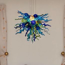 European Style Living Room Hanging Pendant-Lamps Mouth Blown Borosilicate Glass Art Foyer Modern Pendant Lighting