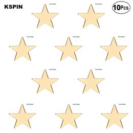 Gold Star 25MM del distintivo spilla bandiera distintivo Pin Spilla Badge 10pz un lotto