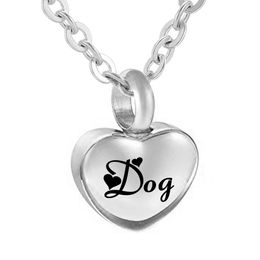 Cremation Jewellery Simple Small silver Heart Cremation Pendant Ashes Memorial Necklace 316L Stainless Steel Custom Name