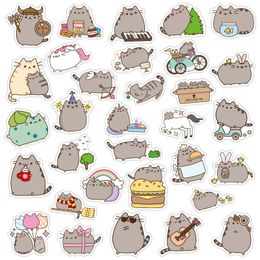 Fat Cat Cartoon Sticker Waterproof Removable Trolley Case Notebook Mobile Phone Water Cup Scooter Graffiti