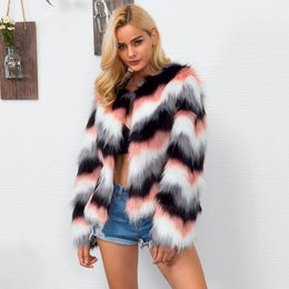 LANSHIFEI Wholesale Factory Price Faux Fur Coat Plus Size Fluffy Jacket Fashion Fur Short Parka Winter Coat Women Soft