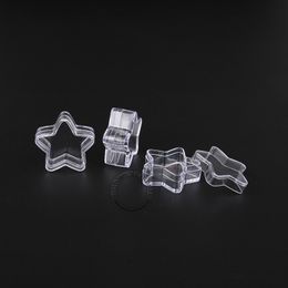 5g Empty Star Design Clear Cosmetic Container Small Plastic Jar With Lid Sample Bottle/Pot/Box For Nail Art/Powder 100pcs/lot