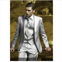Mens Traje Gris De Corte Ajustado Plata Oferta Online | DHgate.com