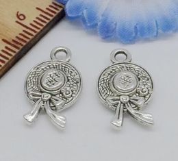 200Pcs/lot alloy Cap Hat Charms Antique silver Charms Pendant For necklace Jewellery Making findings 17.5x10mm