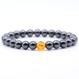 8MM Bright Natural Bead Colourful Agate Stone Strands Bracelets for Men and Women Gift