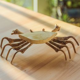 Free shipping Home Decoration toy student Puzzle animal toy bamboo animal strange toy Large manual crab