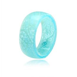 Fashion Resin Ring Jewellery Wholesale Luminous Rings Male Fluorescent Glow Ring Band Rings for Men Women
