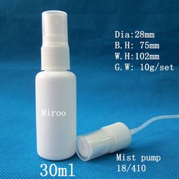 100+2 sets/lot 30ml sprayer pump empty bottles, plastic perfume spray bottle