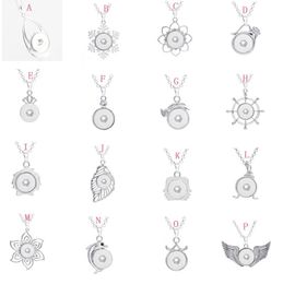 NOOSA Water Drop Pendant Crown Charm Necklace 18mm Chunks Ginger Snap Button Necklaces For Women Snap Jewellery