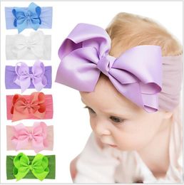 Fashion Newborn Bow Hair Band Children Soft Nylon Headwear Infant Head Tiara Elastic Hairband For Girl Babies Hair Accessories