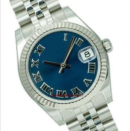 Christmas gift 8 style Ladies watches Stainless Steel 18K White Gold 178274 Automatic 2813 blue dial Roman Numeral 31mm