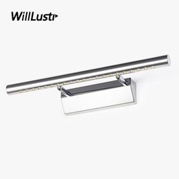 Rotatable LED Wall Sconce Stainless Steel Mirror Lamp Hotel Restaurant Bathroom Cloakroom Dressing Room Modern Vanity Lighting