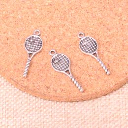 120pcs Charms tennis racket 30*10mm Antique Making pendant fit,Vintage Tibetan Silver,DIY Handmade Jewellery