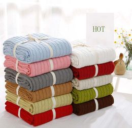 Knitted blanket cotton thickened wool blankets office lunch break blanket air-conditioned blanket Spring home textiles 16 Designs DW444