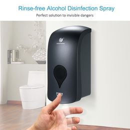 1000ml Liquid Soap Dispenser Alcohol Sanitizer Disinfectant Spray Bottle Wall Mounted Foam Dispensers Hand Washing Machine for Bathroom Was