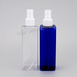 30pcs 250ml Spray Mist Cap Makeup Liquid Perfume Atomizer for Bottle Plastic Empty Cosmetic Bottles Square Perfume Refill bottle