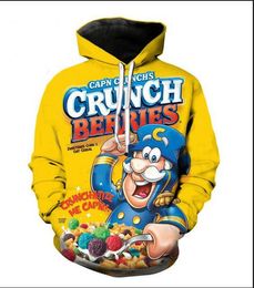 2020 New Fashion Men hoodies Food Crunch berries 3D Print Hoodie Unisex Casual streetwear hoody Sweatshirt Free Shipping AA0205