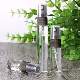 Top Quality 3ml 5ml 10ml Glass Spray Bottles Clear Pump Sprayer Container with Mist Atomizer For Perfume Aromatherapy Cosmetic Water