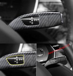3PCS Carbon Fibre Inner Gear Lever Cover Trim For Tesla Model S Model X 2016-2017