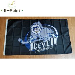 ECHL Jacksonville Icemen Flag 3*5ft (90cm*150cm) Polyester Banner decoration flying home & garden Festive gifts