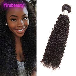 Brazilian Human Hair Kinky Curly One Bundle Unprocessed Virgin Cambodia 95-100g/piece 10-28inch Natural Color S8GO