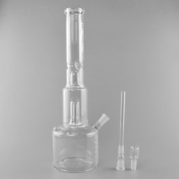 Hi Si Glass Oil Rig - 15.7 Inches with Double Bell Perc, Jr. Beaker Base, 14.5mm Female Joint