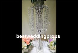 New Crystal Candle Holder, Metal Silve Wedding Centerpiece, Candlestick, Candelabra, Free Ship, Wedding Christmas Home Decoration best0591