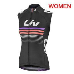 LIV team Cycling Sleeveless jersey Vest Summer mtb bike wear Outdoor Sports maillot Ropa Ciclismo factory direct sale U52918