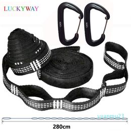 Wholesale-2 PCS Essential Can Hold 2000kg Outdoor Camping Hammock Hanging Belt Hammock Strap Rope Accessories Load Bind Rope