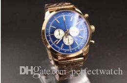 2023 Top quality Special Limited Brel Brand Quartz- Watch Men Blue Dial Gold Skeleton Gold Stainless Belt Gold Case 1884 Clock Montre