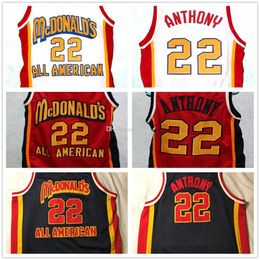 McDonald's All American Carmelo Anthony #22 Basketball Jersey White Red Navy blue Retro Mens Stitched Custom Any Number Name Jerseys