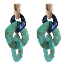 New Acrylic chain Drop Earrings For Women Trendy Irregular Geometric Acetic Acid Dangle Earrings Party Jewellery