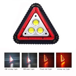 3COB Triangle Emergency Warning Light Multi-Function Portable Outdoor Camping Lamp with Hook Mining Lamp Work and Maintenance Light