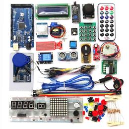 Freeshipping mega 2560 r3 starter kit motor servo RFID Ultrasonic Ranging relay LCD for